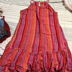 Colorful Striped Sleeveless Dress
